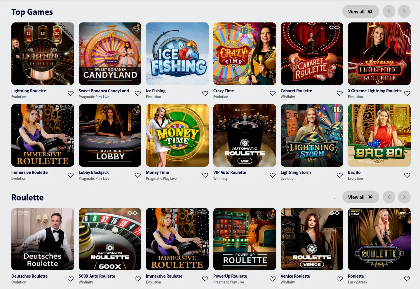 Premi e bonus disponibili su Sg Casino Italia